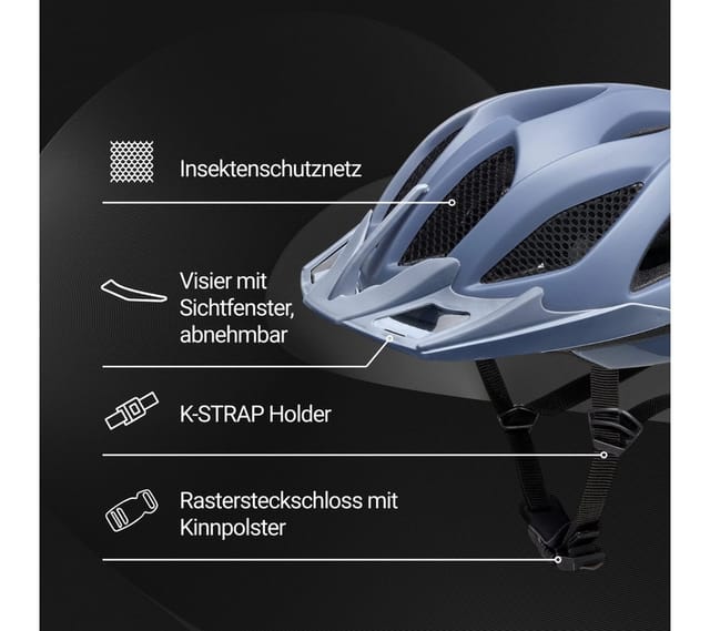 KED MTB Fahrradhelm SPIRI II TREND, blau