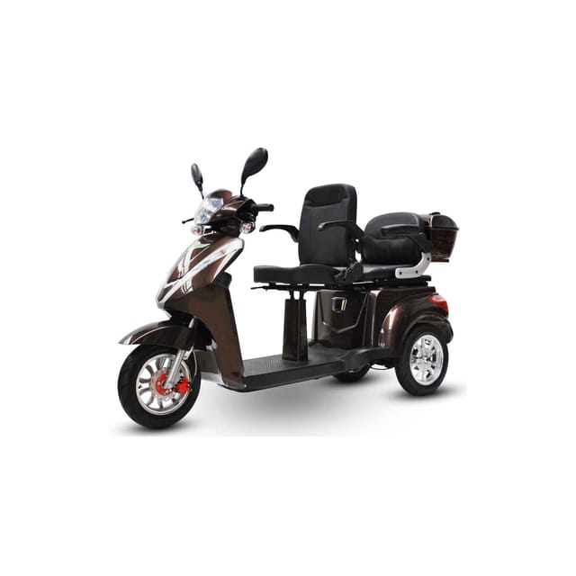 ECO ENGEL 503, Zweisitzer Senioren- / Elektromobil, 25 km/h mit Li-io 30 AH Akku, Braun