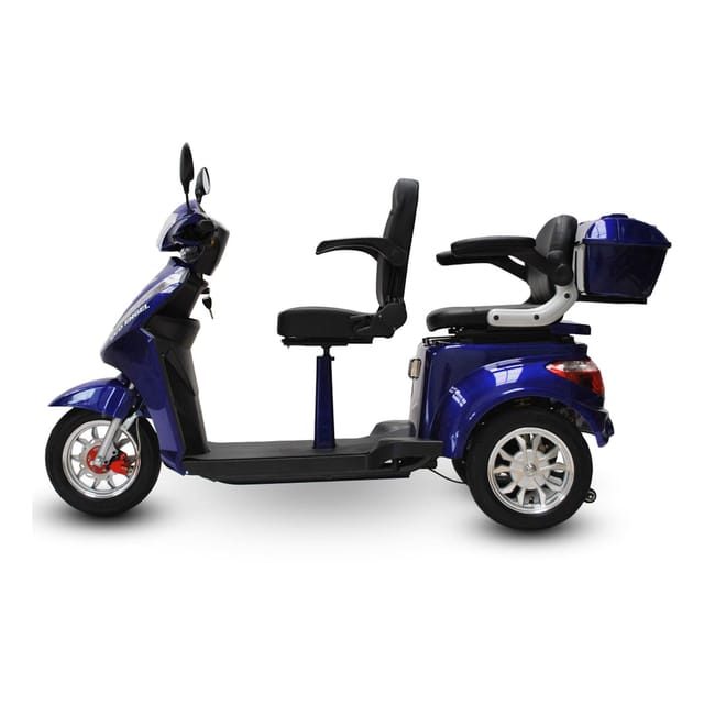 ECO ENGEL 503, Zweisitzer Senioren- / Elektromobil, 25 km/h mit Li-io 30 AH Akku, Blau