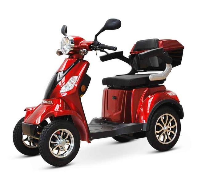 ECO ENGEL 510, Elektromobil 25 km/h mit 20 Ah Li-Io Akku herausnehmbar, Rot