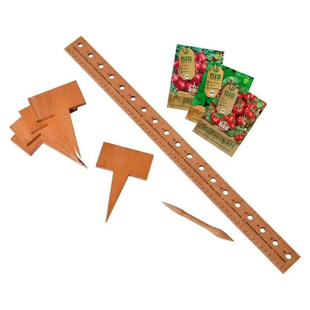 dobar Pflanzen-Starter-Set aus Buchenholz