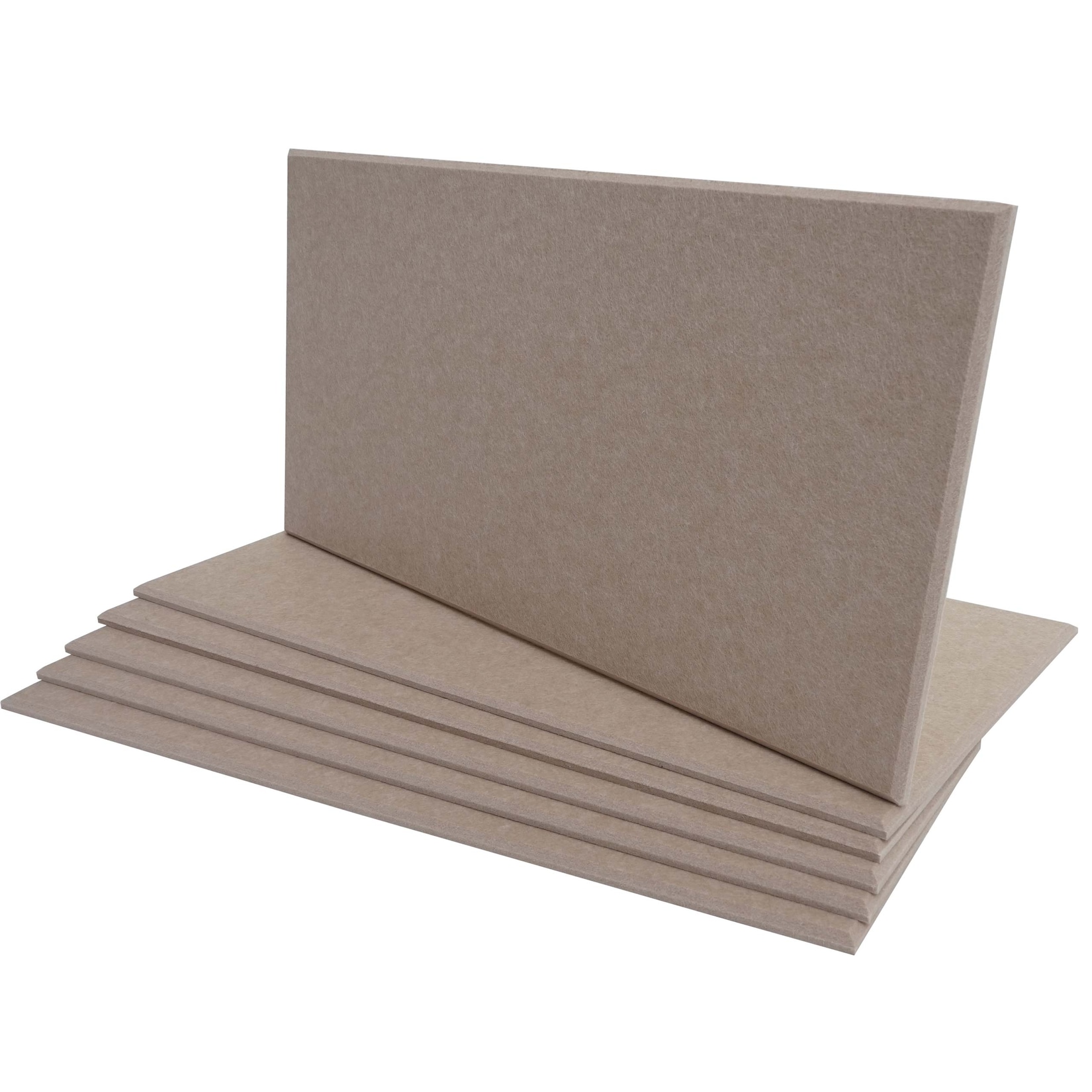 6er-Set Akustikwandpaneel MCW-L52, Wandpaneele Akustikplatten, schalldämmend 1qm Fläche 60x30cm ~ hellbraun