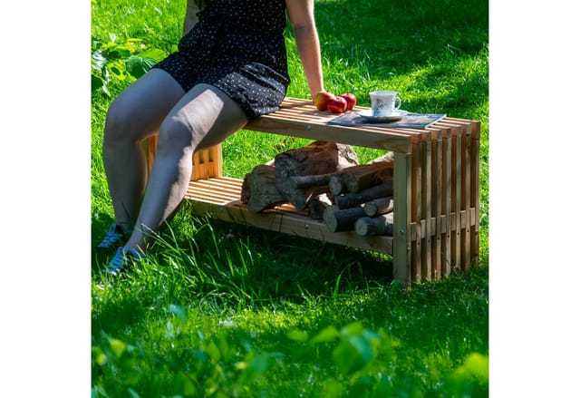 dobar Gartenbank "Freja" mit Kaminholzfach
