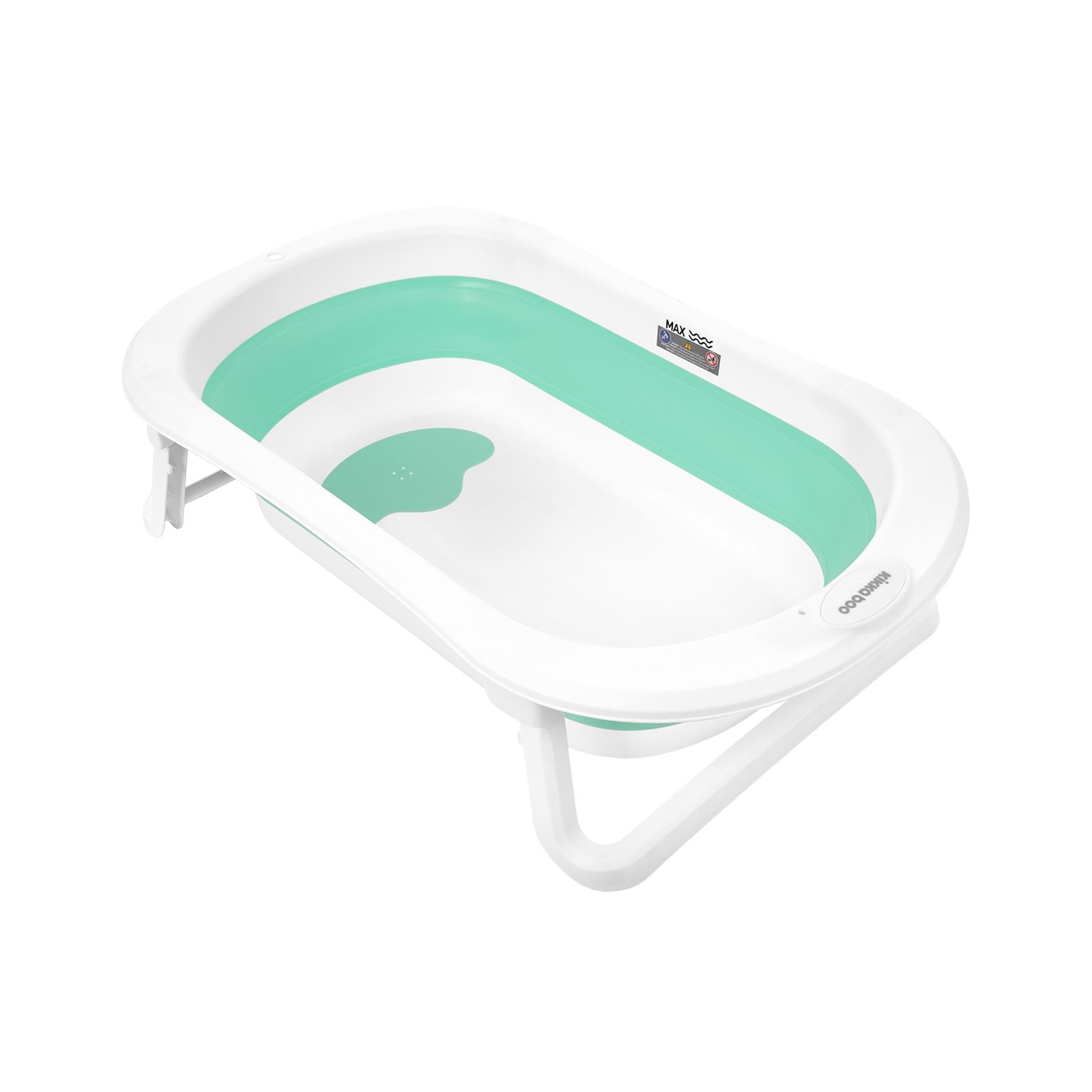 Kikkaboo Babybadewanne Fiji faltbar rutschfest Wasserablauf leicht zu reinigen grün