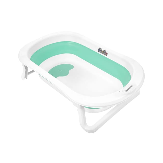 Kikkaboo Babybadewanne Fiji faltbar rutschfest Wasserablauf leicht zu reinigen grün