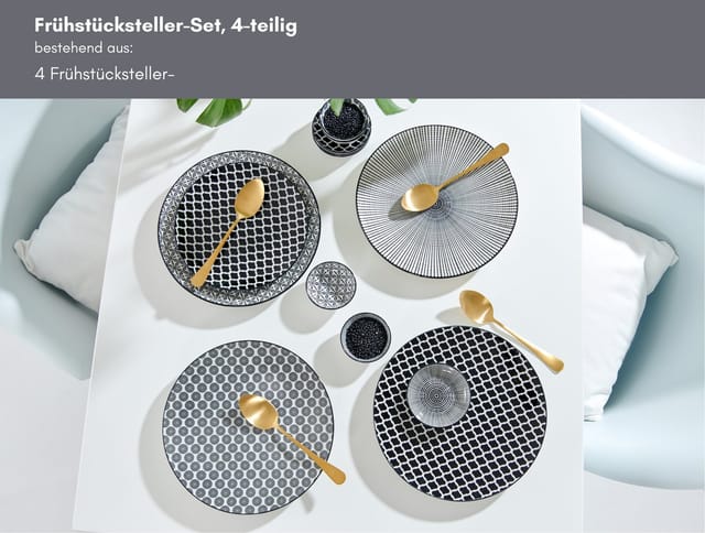 Ritzenhoff & Breker Dessertteller Takeo ø 21,5 cm 4er Set