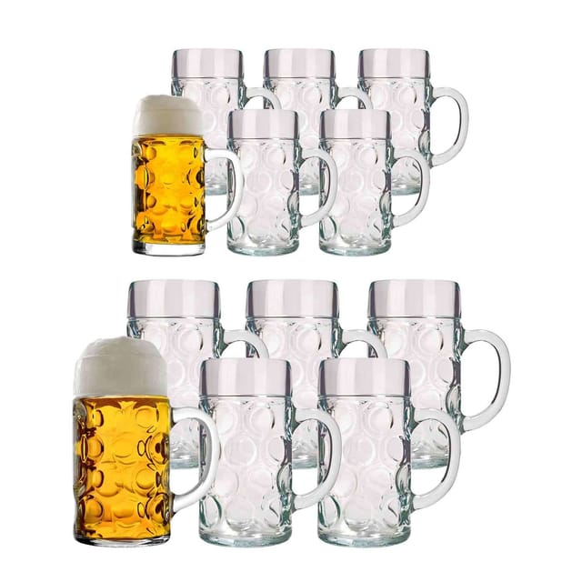 Stölzle Lausitz Bierkrüge Isar 0,5l + 1l 12er Set