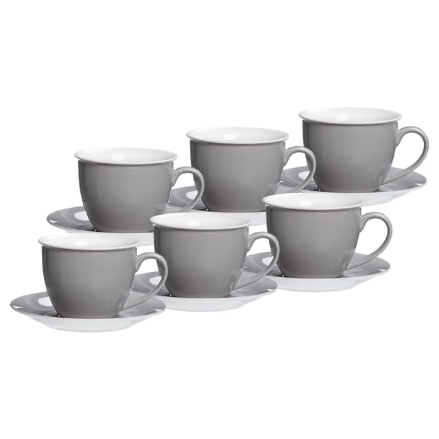 Ritzenhoff & Breker Milchkaffee Tassen mit Untertassen Doppio 350 ml 6er Set