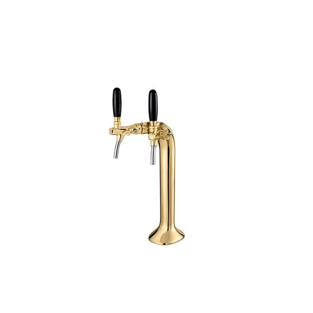 Schanksäule goldfarben 2-leitig, elegant, "Topp-Qualität!" (Paketpreis)