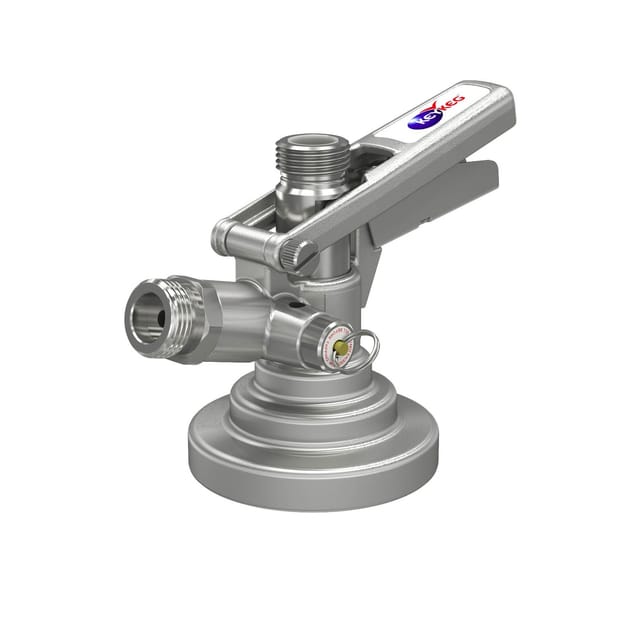 Zapfkopf, Keg Verschluss für KeyKeg Fässer - Mit Sicherheitsventil & Edelstahl-Fühler für Bier, Wein & Softdrinks