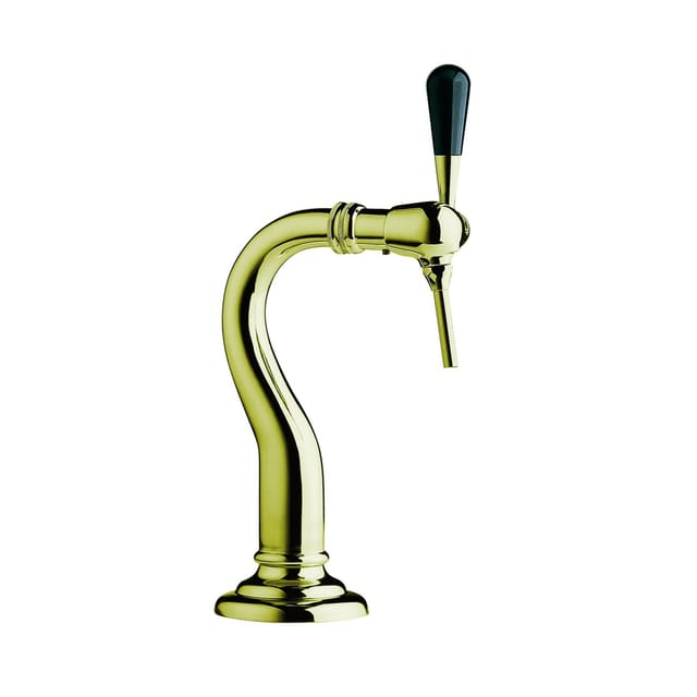 Schanksäule, Modell Baby-Schwanenhals, 1-leitig, Messing