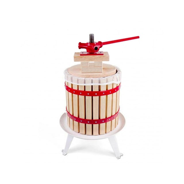Obstpresse, Weinpresse, Apfelpresse - Korb aus Holz 12 l