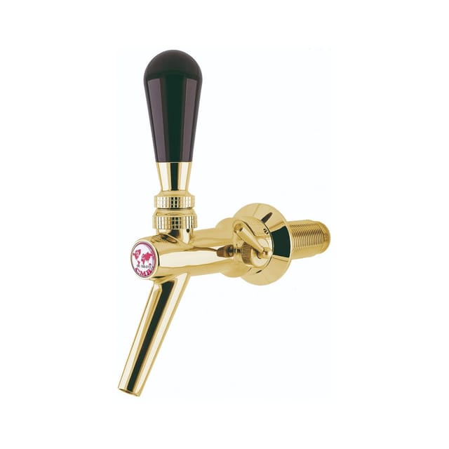 Kompensatorhahn V10 aus Chromnickelstahl, gold, Length:55 mm