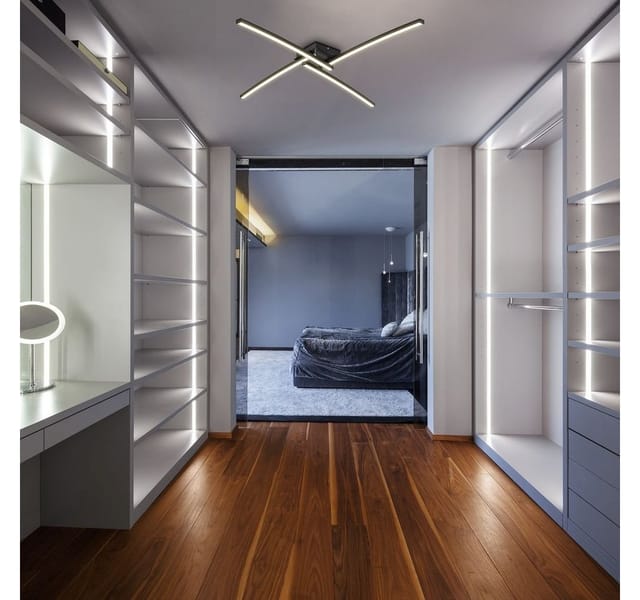 LED Deckenleuchte, schwarz, 4xLED/5W