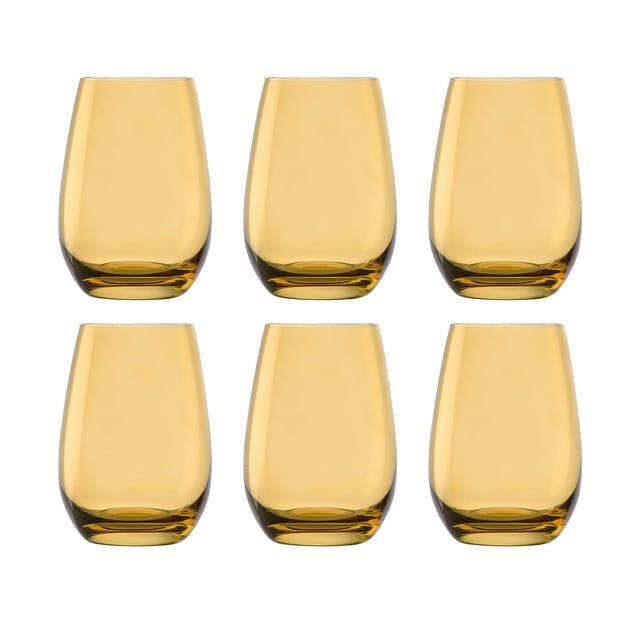 Farbige Trinkgläser ELEMENTS 6er-Set, Bernstein, 465 ml