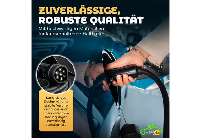 TPFNet Typ 2 E-Auto Ladekabel 11kW, 16A, 3-Phasig, 5m