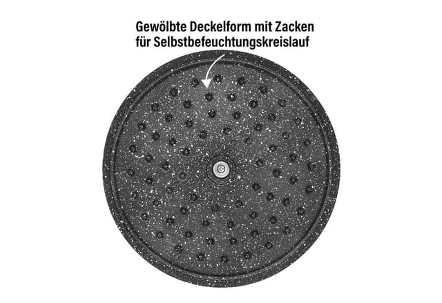 STONELINE® Gourmet Bräter 20 cm mit Deckel, Backofen und Induktion geeignet, Antihaft, schwarz