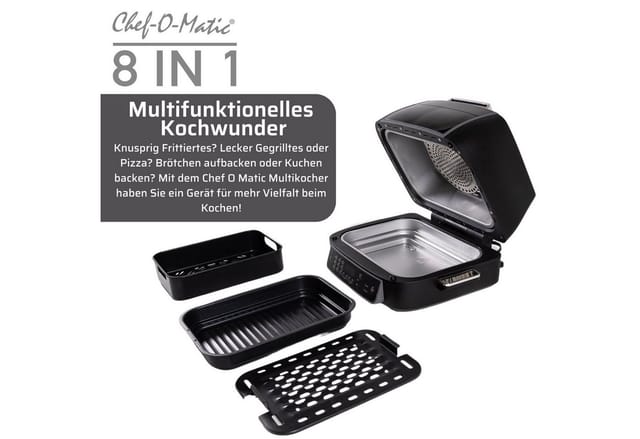 Best Direct® Multikocher - Heißluftfritteuse - Mini Backofen - Grill Ofen Chef O Matic 8 in 1