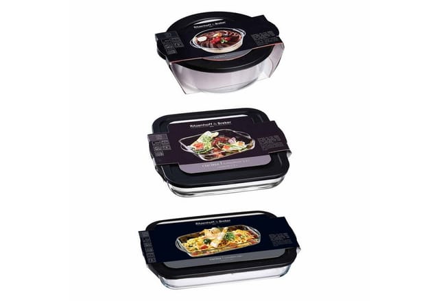 Ritzenhoff & Breker Auflaufformen mit Frischhaltedeckel Cucina 3er Set