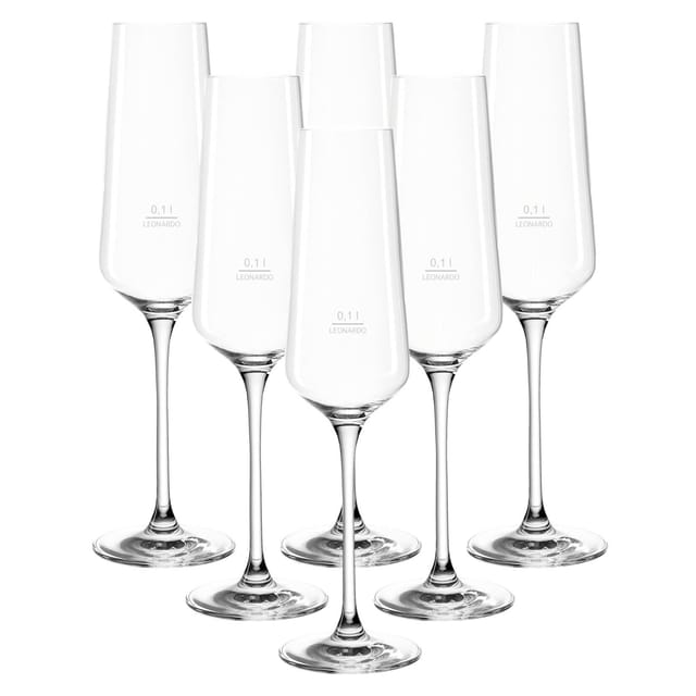 Leonardo Sektgläser geeicht Puccini Gastro-Edition 0,1 l 6er Set