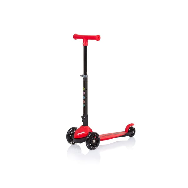Chipolino Kinderroller Robby 3 LED-Räder Lenker höhenverstellbar klappbar Bremse rot