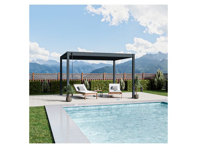 Pergoline Trumpf Pergola Alu Stahl 3 m x 4 m anthrazit