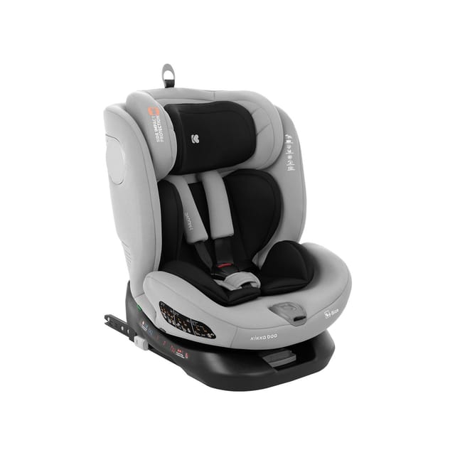 Kikkaboo Kindersitz i-Moove i-Size (40-150cm) Isofix 360-Grad-Drehung Kopfstütze hellgrau