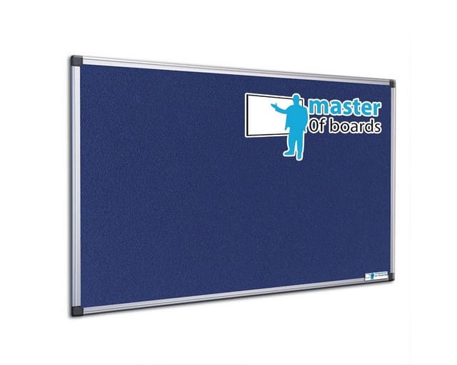 Office Marshal Filz-Pinnwand mit Aluminium-Rahmen Blau