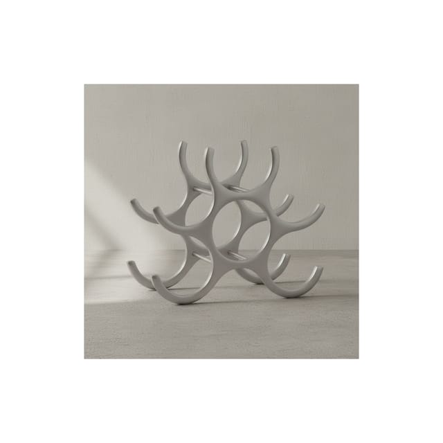 KADIMA DESIGN Platzsparendes Aluminium Weinregal für 6 Flaschen, 24x29x14cm, Elegantes Design