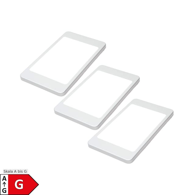 LED Unterbauleuchte, silber-grau, warmweiss, ohne Sensor, 3er SET