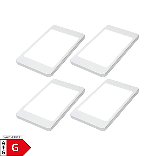 LED Unterbauleuchte, silber-grau, warmweiss, ohne Sensor, 4er SET