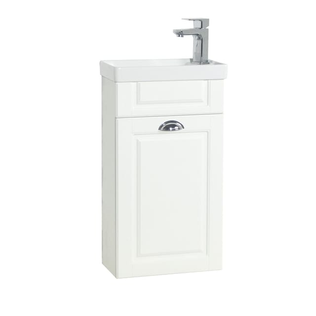 VCM 2-tlg Set Waschplatz für Gäste WC H. 83 x B. 41 x T. 22 cm Gästebad Waschtisch Toilette Waschplatz im Landhaus Stil Badezimmer Set – Casalo