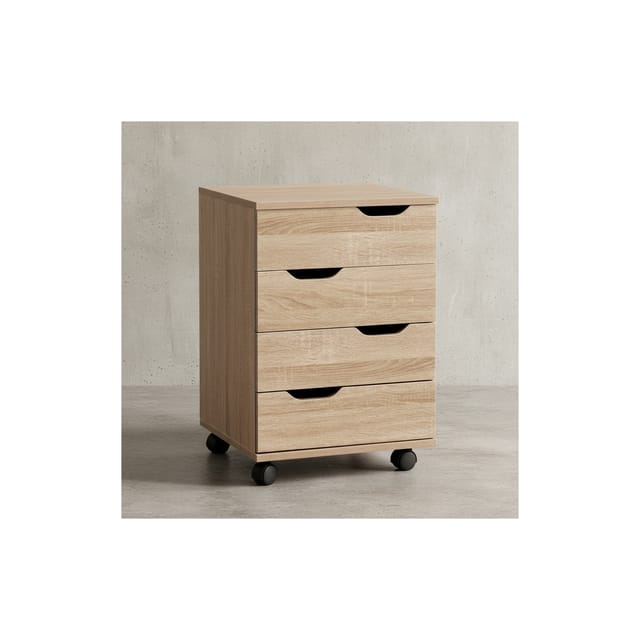 KADIMA DESIGN Stylischer Rollcontainer mit 4 Schubladen und Rollen, Modernes Design für Büroambiente