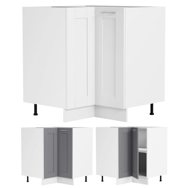 VCM Eckschrank Maße ca. H. 82 x B. 76 x T. 76 cm Küchenschrank Küchenunterschrank Unterschrank im Landhaus Stil Küchenmöbel – Colura
