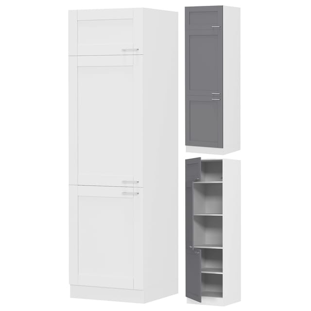 VCM Küchenschrank Maße ca. H. 207 x B. 60 x T. 57 cm Hochschrank im Landhaus Stil Küchenmöbel - Colura