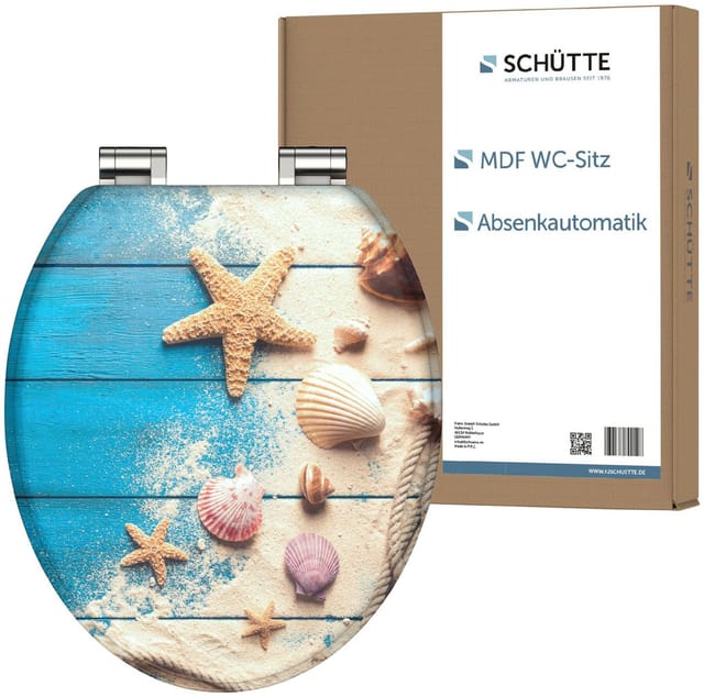 SCHÜTTE MDF WC-Sitz BEACH AND WOOD, mit Absenkautomatik