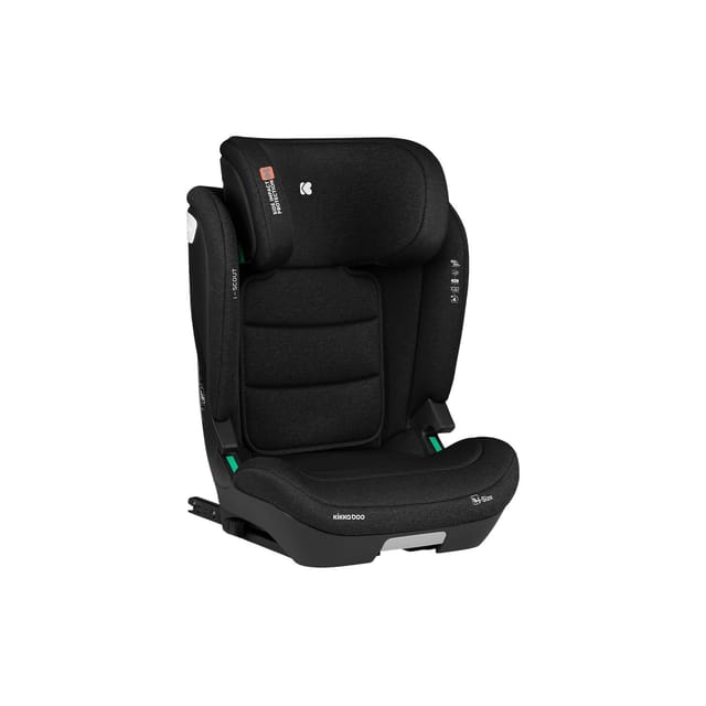 Kikkaboo Kindersitz i-Scout i-Size (100 - 150 cm) Kopfstütze verstellbar Isofix schwarz