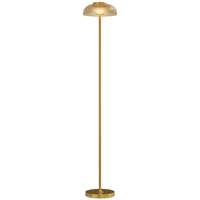 Led-stehleuchte Für Das Wohnzimmer, 3000 K Warmweiß, Fußschalter, Ø 25 X 134 Cm, Messing-finish
