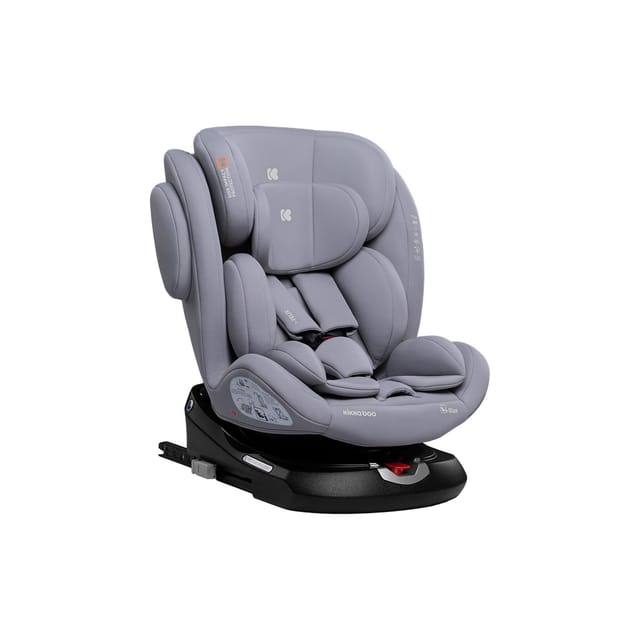 Kikkaboo Kindersitz i-Felix i-Size (40-150cm) Isofix Top Tether 360 Grad Drehung hellgrau