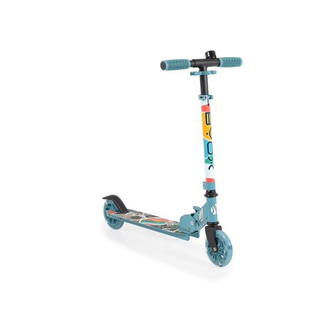 Byox Kinderroller Miracle faltbar LED-PU-Räder ABEC-7 Klingel Höhe einstellbar blau