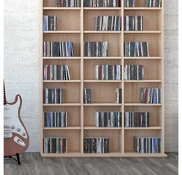 Vicco Wandregal CD DVD Regal Standregal Medienregal Regalwand Bücherregal Sonoma