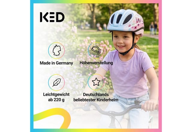 KED Kinderhelm MEGGY II TREND, Butterfly Glossy