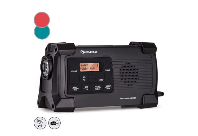 Patagonia DAB+ Outdoor-Radio DAB / DAB+ / FM Kurbelaufladung USB SOS-Alarm wasserdicht Schwarz