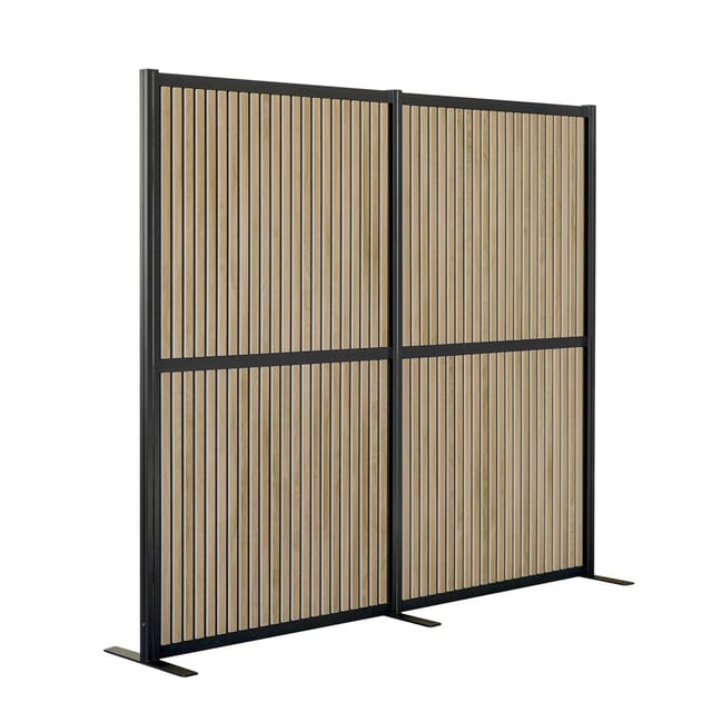 hjh OFFICE Trennwand FLEXMIUT MODUL Stoff, Kunststoff, Aluminium, Stahl