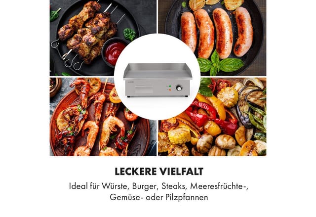Grillmeile 3000G Elektrogrill 3000W Grillplatte 54,5x35cm glatt