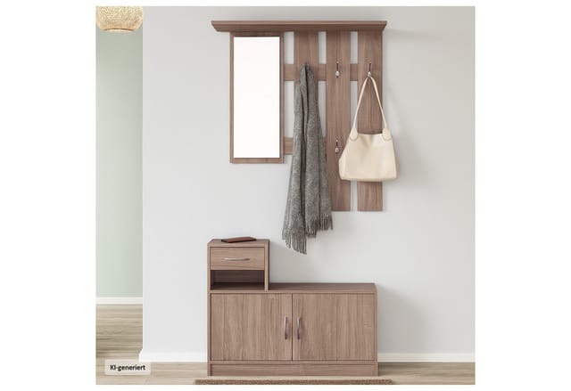HTI-Living Garderobenpaneel mit Schuhschrank Thekla Sonoma