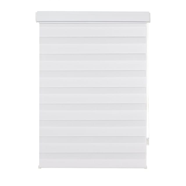 Ondeco Doppelrollo Kassetten Duo Rollo Seitenzugrollo mit Klemmträger inklusive Montagematerial Farbe: Weiß, Größe: 80x210cm