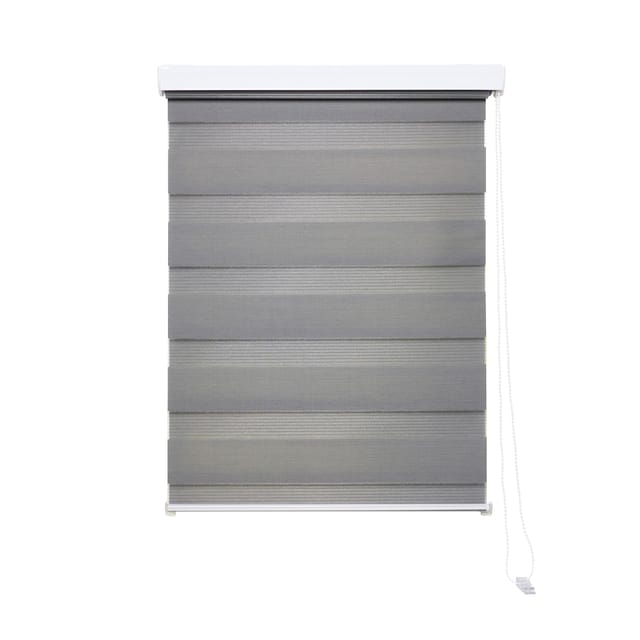 Ondeco Doppelrollo Kassetten Duo Rollo Seitenzugrollo mit Klemmträger inklusive Montagematerial Farbe: Grau, Größe: 80x210cm