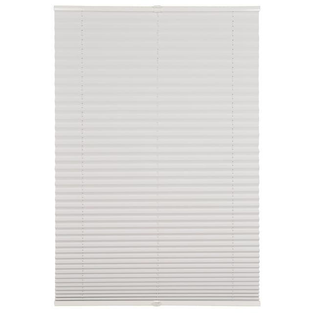 Ondeco Plissee weiß verdunkelnd weiß mit Klemmträger Sonnenschutz Lichtschutz Klemmfix Farbe: weiss, Größe: 120x130 cm