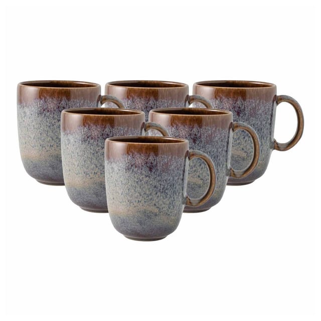 like. by Villeroy & Boch Becher mit Henkel Lave 400 ml 6er Set